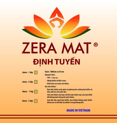 Thảm tập yoga ZERA Mat định tuyến (6mm - 1 lớp & 8mm - 1 lớp) 