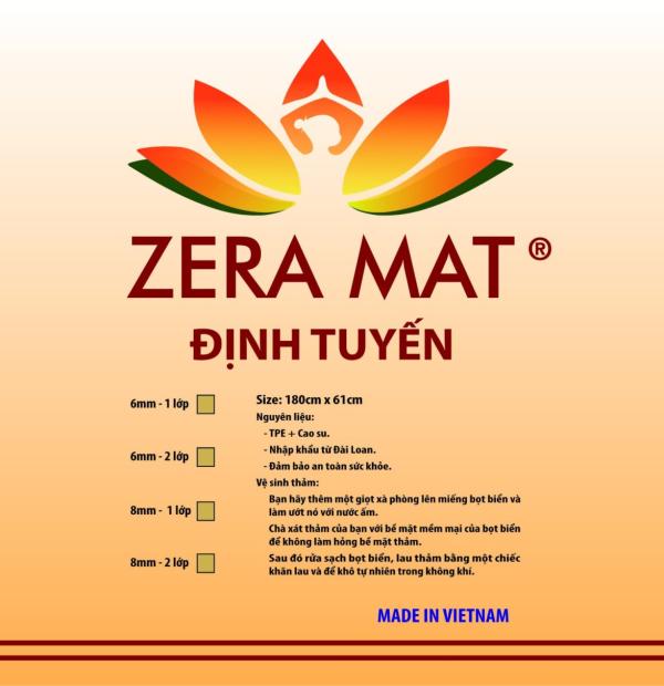 Thảm tập yoga ZERA Mat định tuyến (6mm - 1 lớp & 8mm - 1 lớp) 